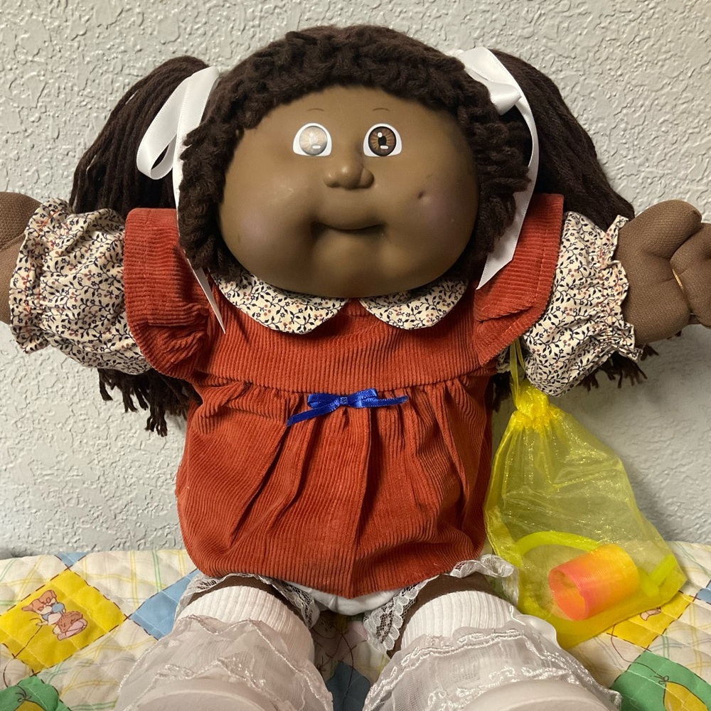 RARE Vintage Cabbage Patch Kid AA Girl Brown Hair Head Mold #8 1987